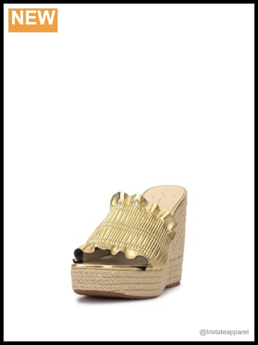 Jessica Simpson Serilda Faux Leather Slingback Wedge Platform Sandals